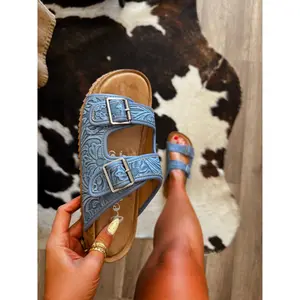 The Lainey Sandals- Denim