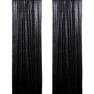 Sequin Event Curtain Drapes 90” x 54” 1 Set  - Drape with Textured Finish, Perfect for Event Venues