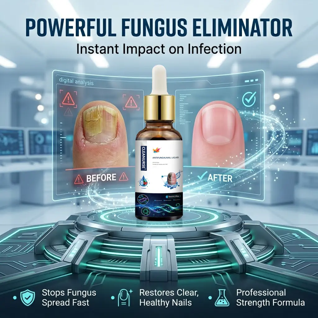 CLEANURSER 1/2/3 Bottles Comprehensive Toenail Fungus Solution Nail Care, Triple Action Formula Fights Fungus, Clears Yellow & Thick Nails anti-fungal disinfects
