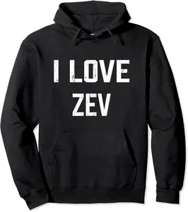 I Love Zev Family Son Daughter Boy Girl Baby Name Pullover Hoodie - Nallelycor Shop 24B09DLBYHZH
