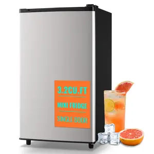 WANAI Compact Refrigerator Single Door Mini Fridge with Inside Freezer Adjustable Removable Shelves Small Refrigerator for Office, Dorm, Apartment 3.2 Cu.Ft