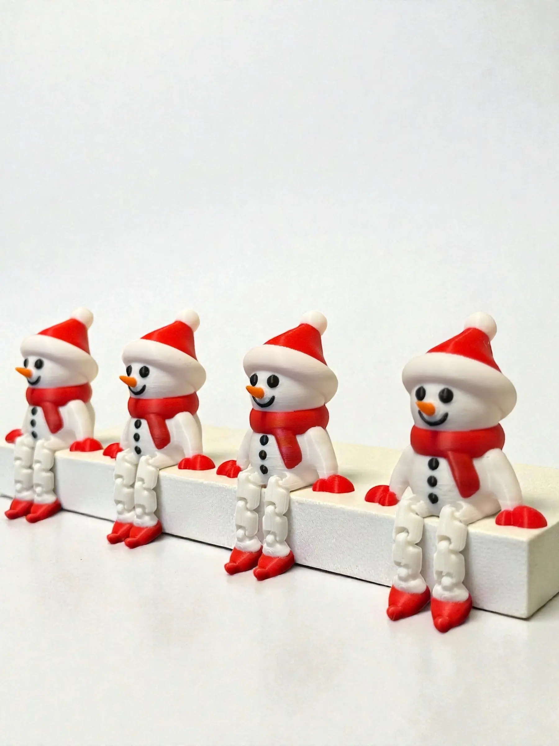 Sitting Snowman Articulated Toy