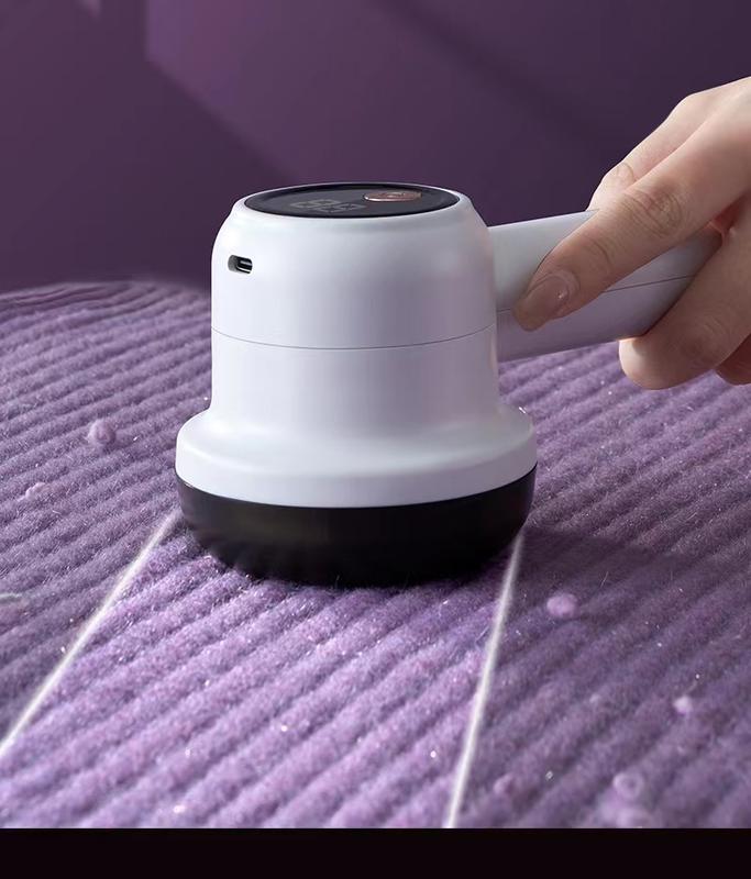 Rechargeable Fabric Shaver with 2 Replaceable Stainless Steel 6-Leaf Blades(1 Free Extra Included) | Lint Remover with 3-Speed Settings & LED Display - Efficient Sweater and Lint Shaver for Clothes, Removing Fuzz, Lint Balls, Pills.Christmas Gift