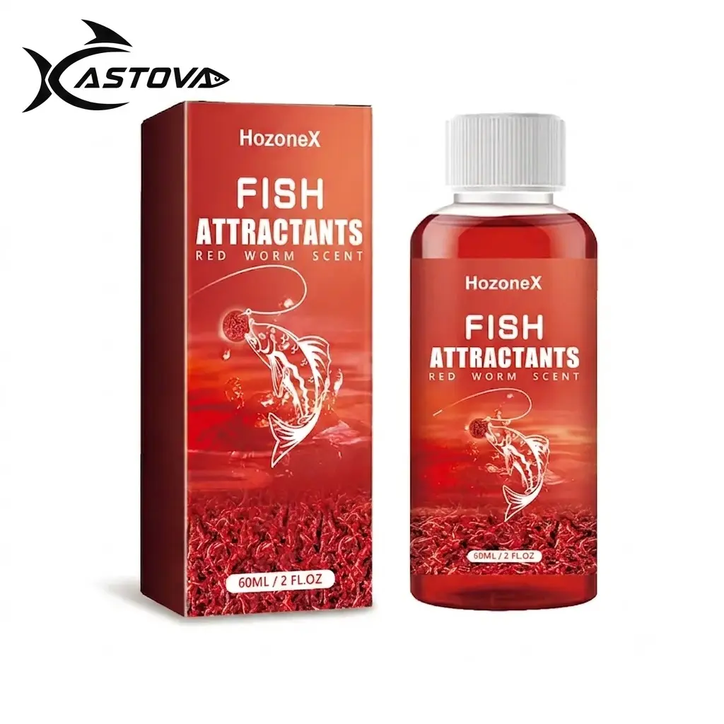 Red Worm Fish Attractant Liquid — powerful fishing attractant and scent for freshwater fishing; fish bite booster and bait attractant designed to enhance bait appeal; premium fishing bait enhancer for bass, catfish, crappie, trout, and carp; concentrated