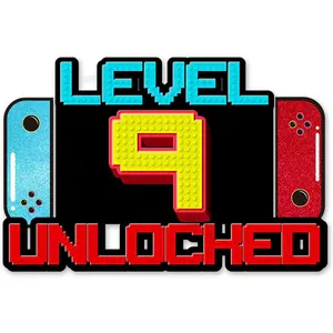 Video Game 9th Birthday Invitations for Boys - 9 Year Old Gaming Birthday Party Invitation Cards - 20 Fill-in Invites with Envelopes