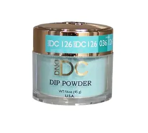DND DC Dip 126 Beautiful Teal - 1.6 oz, Long Lasting Nail Art DIY for Women & Girls, Quick Dry Manicure Tool, Beautiful Radiant Nails, Spring 2066 Nail Polish Nail Care Powder Acrylic Cutics Cosmetic Color