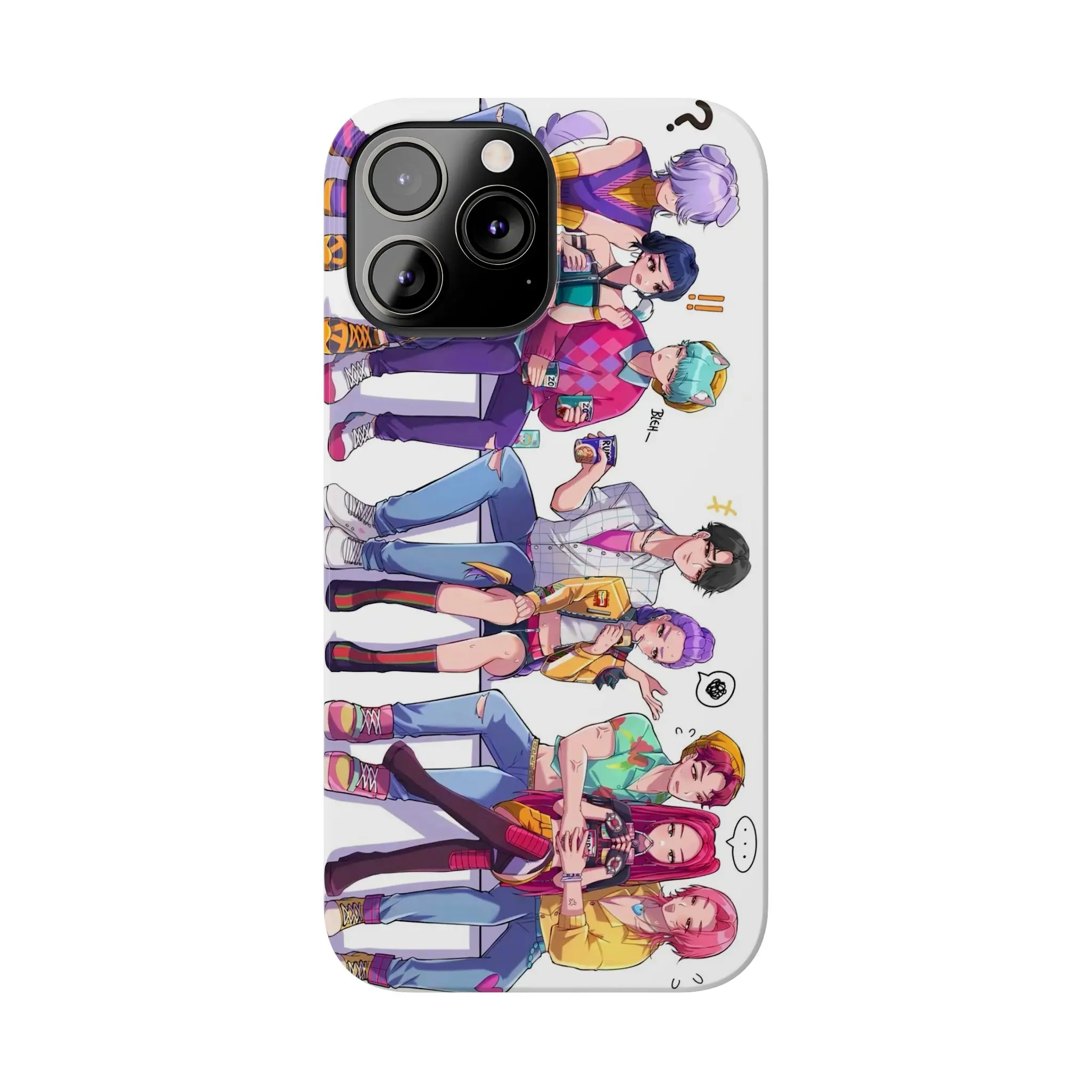 AHatsuSajara Boys K-Pop KDemonon Hunters Phone Case – K-Pop Anime Inspired Protective Phone Cover for iPhone 7–17 Pro Max & Samsung Galaxy S21–S26 Ultra