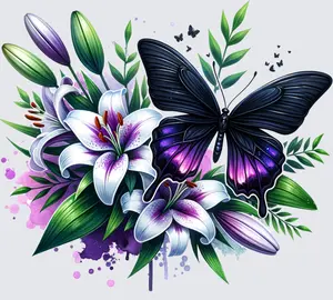 Purple Butterfly Lilies
