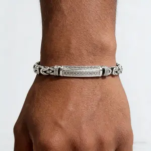 S925 Men’s Vintage Engraved Bracelet Sterling Silver  Bracelet, a Modern and Light Luxury Style Bracelet for Women, Elegant and Versatile，Valentine's Day gift