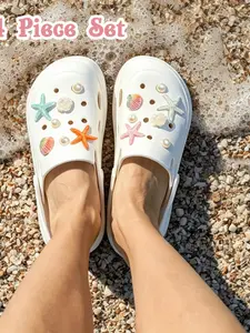 Hole Shoes Accessories, Decorative Teenage Style Attachments, Set of 14 Pieces, Perfect for Customizing Your Footwear, Trendy & Fun Design