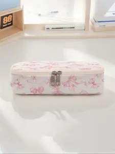Butterfly Print Large Capacity Pencil Case, Durable Multi-Functional Storage Bag, Portable Zipper Box for School Office Supplies