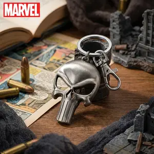Marvel The Punisher Frank Keychain 1PC Official License 3D Figurine Bag Clip Charms Anime Figure Anime Collector Kering Backpack Decor Durable Exquisite Alloy Gift