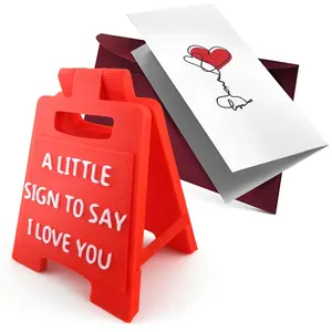 A Little Sign to Say I Love You – Love Sign, Romantic Valentine's Day Gifts, Anniversary, Wedding and Birthday, Cute Desk Decor, Durable Plastic |       Gi