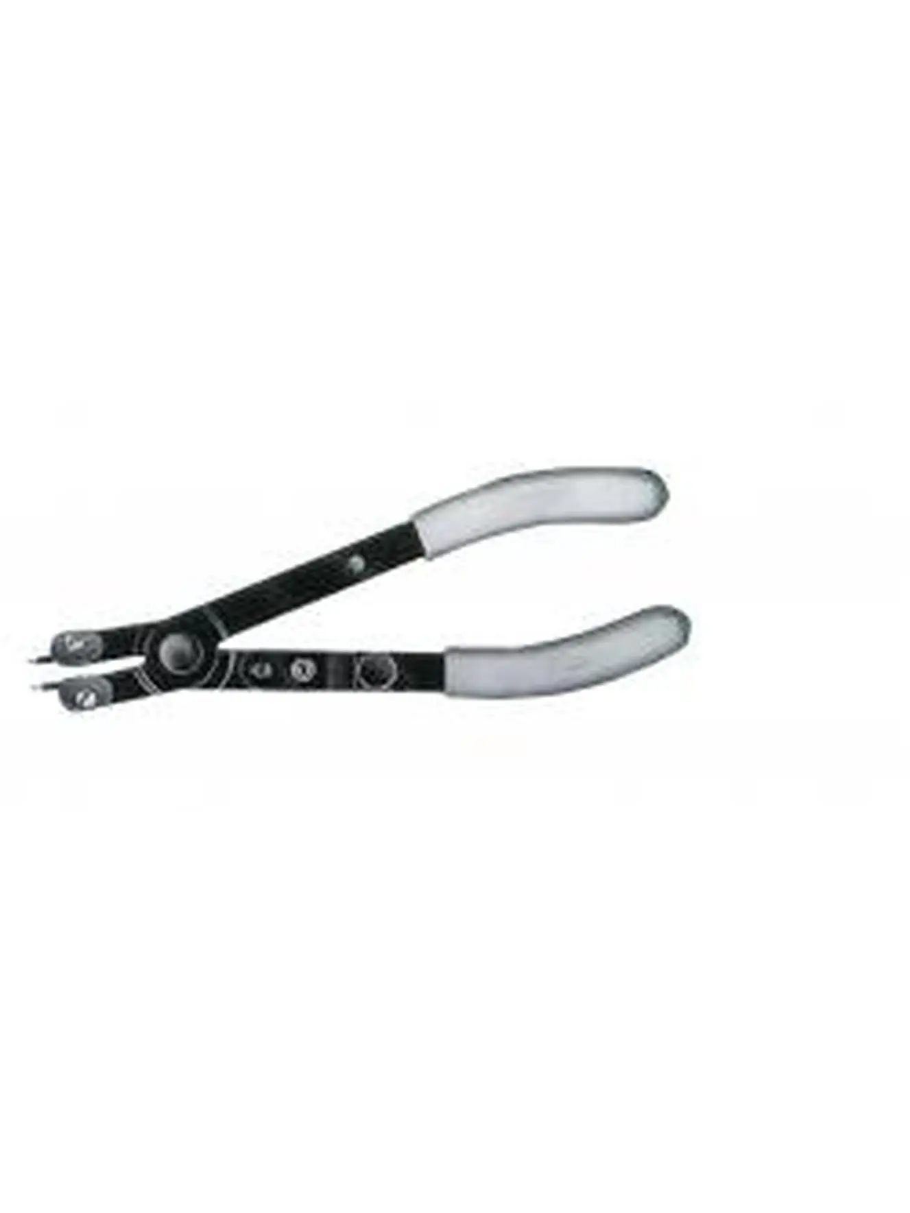 Lisle 46000 Combo Snap Ring Pliers - Spring-Handled Circlip Pliers with Quick Change, 4 Sets of Tips, 0.25 lbs Weight, Expands External Rings for Hand Tool Applications