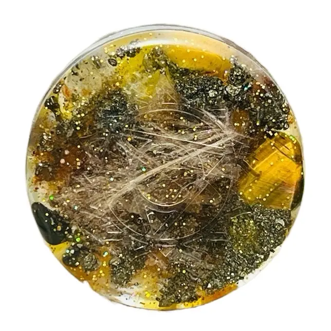 8th (Soul Star) Higher Heart Chakra Orgonite infused with STARGATE Sands, High Frequency Crystals, Grounding Crystals & Organic Metals for EMF Protection, light body activation & energy 12th Dimensional Grid