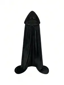 Adult Velvet Cloak Witch Wizard Costume, Velvet Cape for Daily Wear or Holiday, Perfect for Halloween and Cosplay