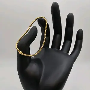 Various Sizes Solid Gold Filled Beaded Bracelet