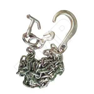 TOW CHAIN WITH J HOOK SHORT SHANK + TJ + GRAB HOOK 5/16 x 10ft - 0900136