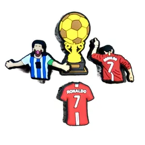 Dynamic Duo Soccer Football Charms for Crocs set of 4. Compatible with Crocs. Shoe Decor Footwear