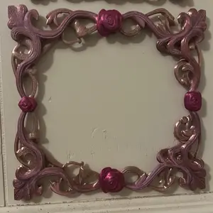 Rose Vine Ornate Frame – Hand Painted Romantic Wall Decor