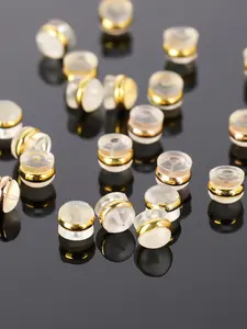 10 Silicone Ear Plugs Stud Back Clips, Universal Earring Pin Accessories, Anti-Slip Non-Drop, DIY Jewelry Parts, Casual Style, All Seasons