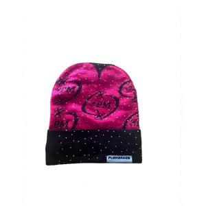 Pink Playmaker Beanie - Soft Fabric, Ideal for Cold Weather, Versatile Design, Perfect for Everyday Wear
