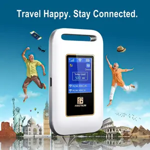 FIRSTNUM Global eSIM Hotspot Auto-Switch AT&T/T-Mobile/Verizon 150Mbps 4G LTE FCC Certified Pocket-Sized for Airport RV Tinder Date Rescue Free 1GB Data