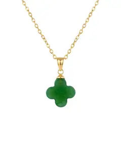 Clover — Green Jade Pendant Necklace