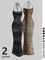 Gray Leopard Print + Gold Leopard Print