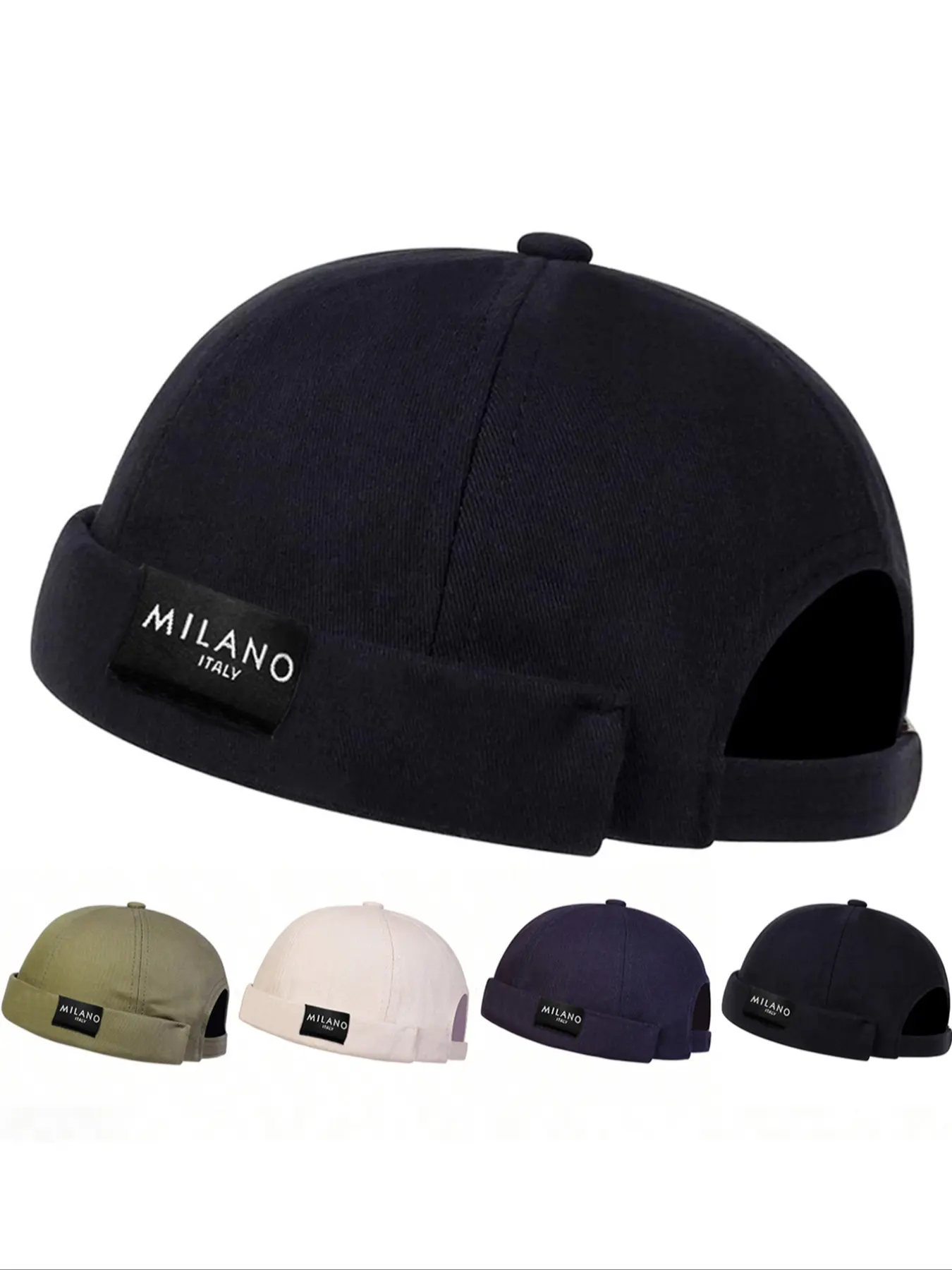 Unisex Milano Turban Hat, Adjustable Woven Sun Protection Cap, Casual Plain Design for All Seasons, Ideal for Travel & Beach Vacations