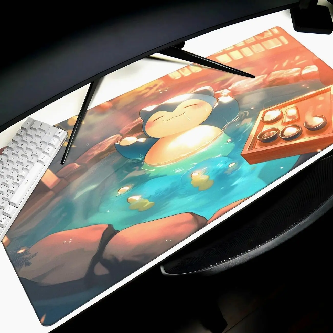 Snorlax Desk Mat, Custom Kawaii Mouse Pad Large Gaming Mousepad, Keyboard Pad Kawaii Playmat Desk Decor Gift