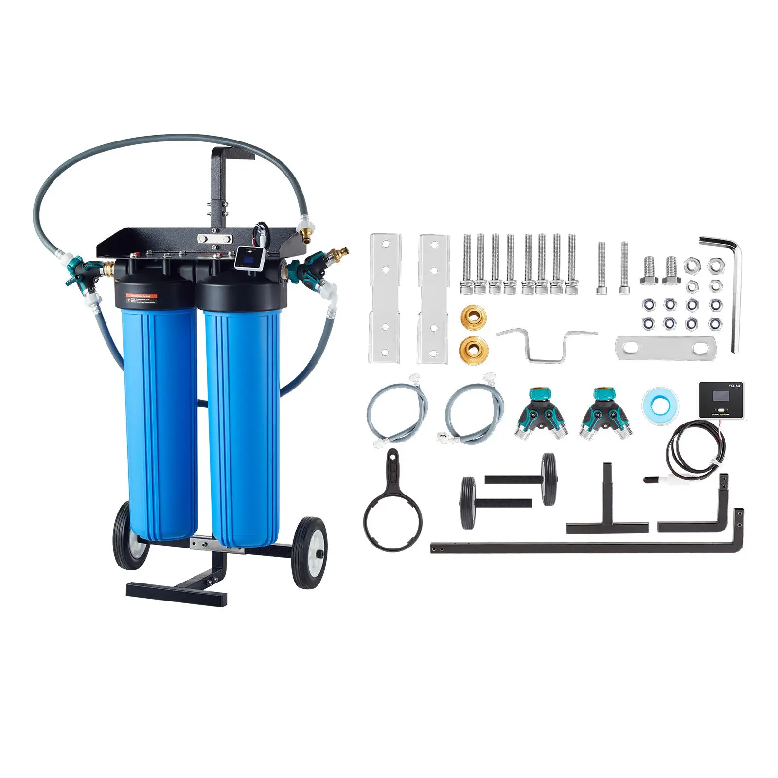【summerfinds】VEVOR Deionized Water System for Car Wash,  , Premium Water Deionizer For Car Washing with Integrated TDS Meter, Spotless Water Spot Remover Filter with Dual Outlet Mode, Fit for Cars/RVs/Motorcycles