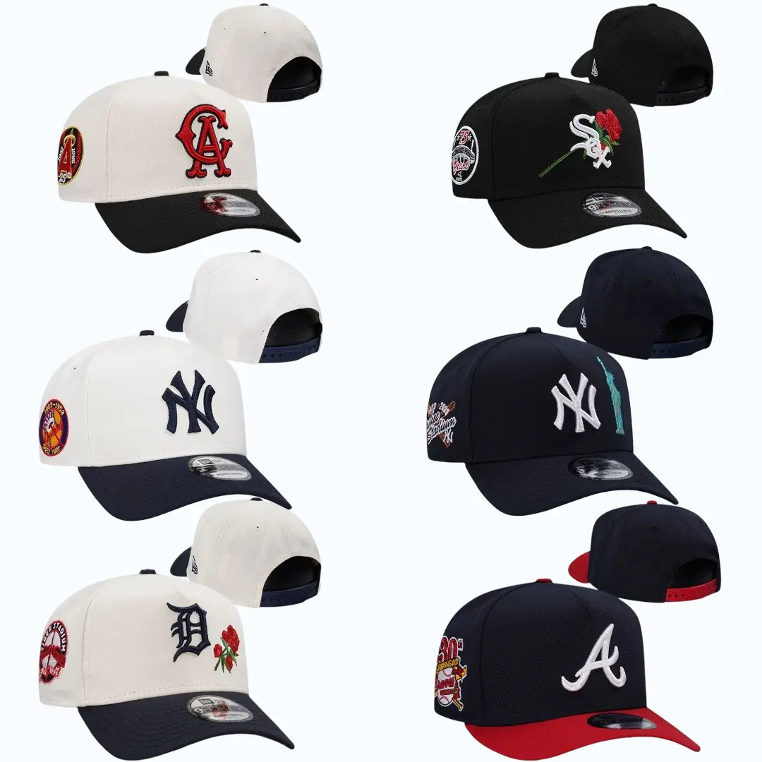 New Era MLB 59FIFTY Snapback Cap - NY Yankees/LA Dodgers Anniversary Patch, Unisex Classic Sport Streetwear Adjustable Collectible Sports Headwear