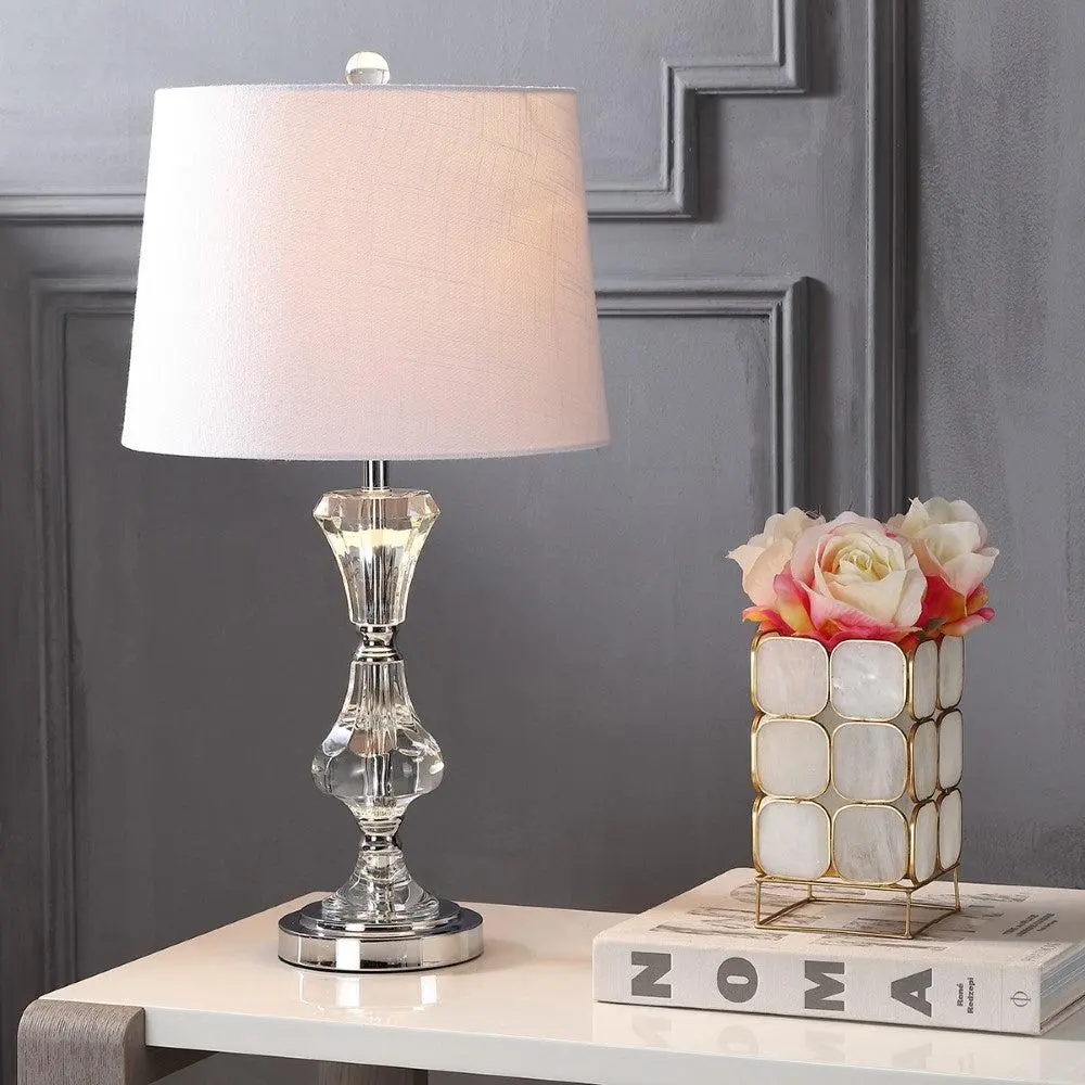 JONATHAN Y Riley Crystal LED Table Lamp , for bedroom, living room, foyer, hallways, dining room, dorms JONATHAN Y Riley Crystal LED Table Lamp , for bedroom, living room, foyer, hallways, dining room, dorms