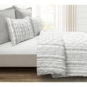 Lush Decor Ravello Pintuck Stripe Comforter 5-Piece Set King