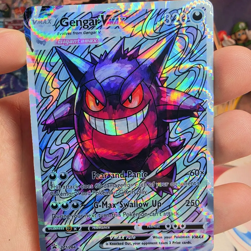 Gengar VMAX Custom Art Card - Multiple Holo and Texture Finishes - TikTok Shop Gengar VMAX Custom Art Card - Multiple Holo and Texture Finishes - TikTok Shop