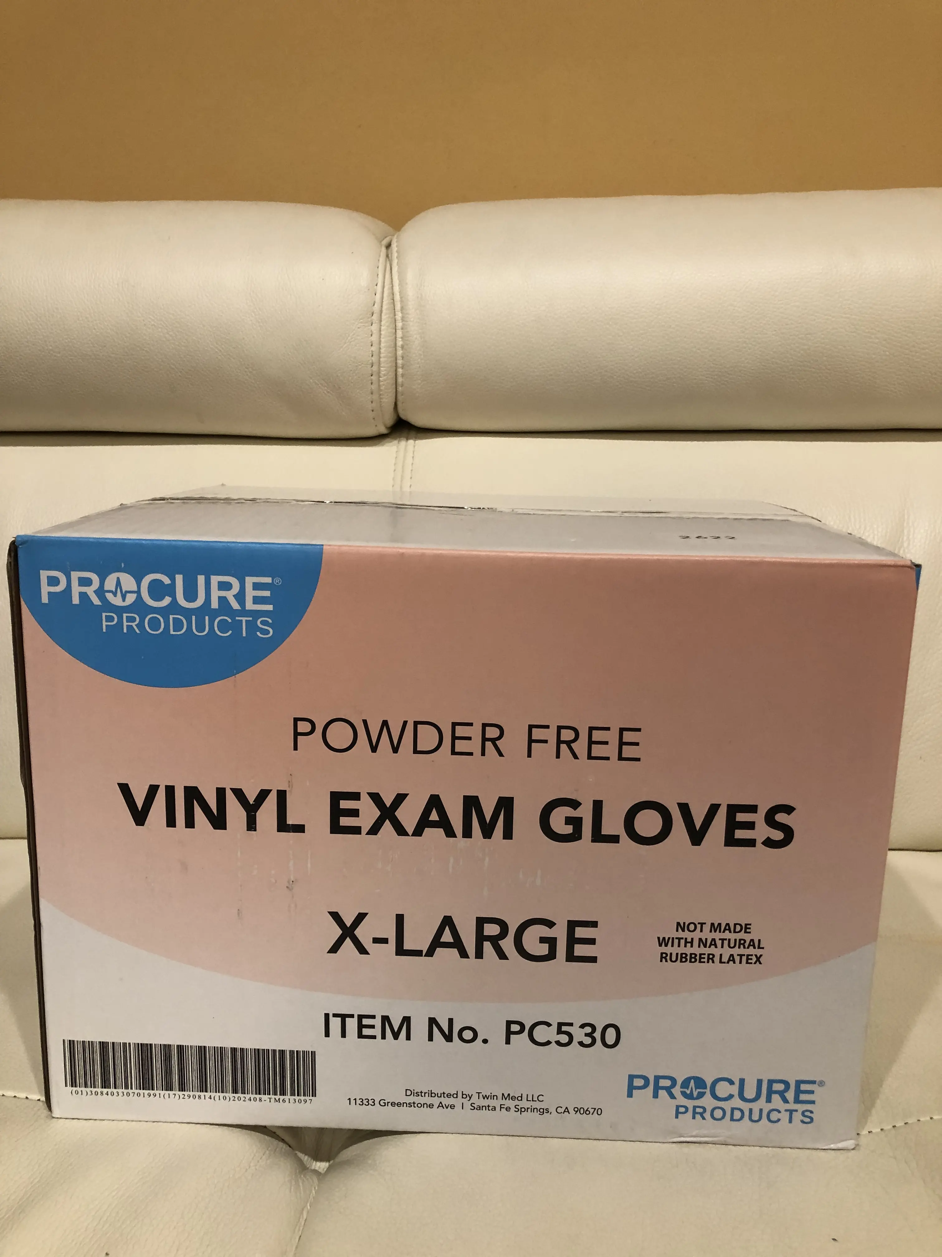 ProCure PC530 Vinyl Exam Gloves Powder-Free X-Large Clear 1000