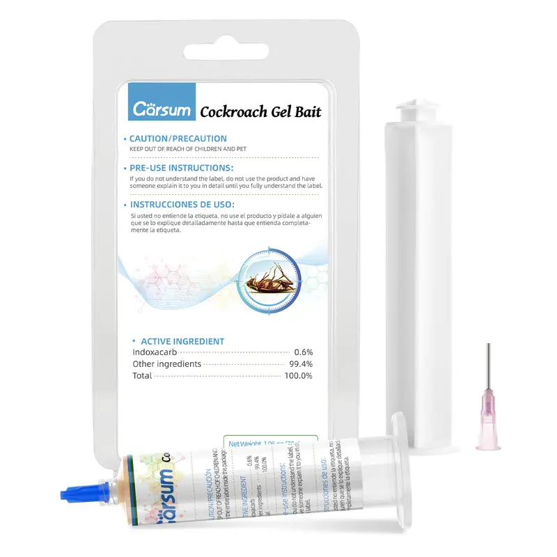 Garsum Cockroach Gel Bait 1 Tube x 30 Grams, Roach Killer Indoor Infestation Home & Outdoor Use