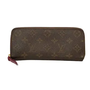 Pre-owned Louis Vuitton Canvas Small Leather Goods Portefeuille Clemence Monogram Long Wallet