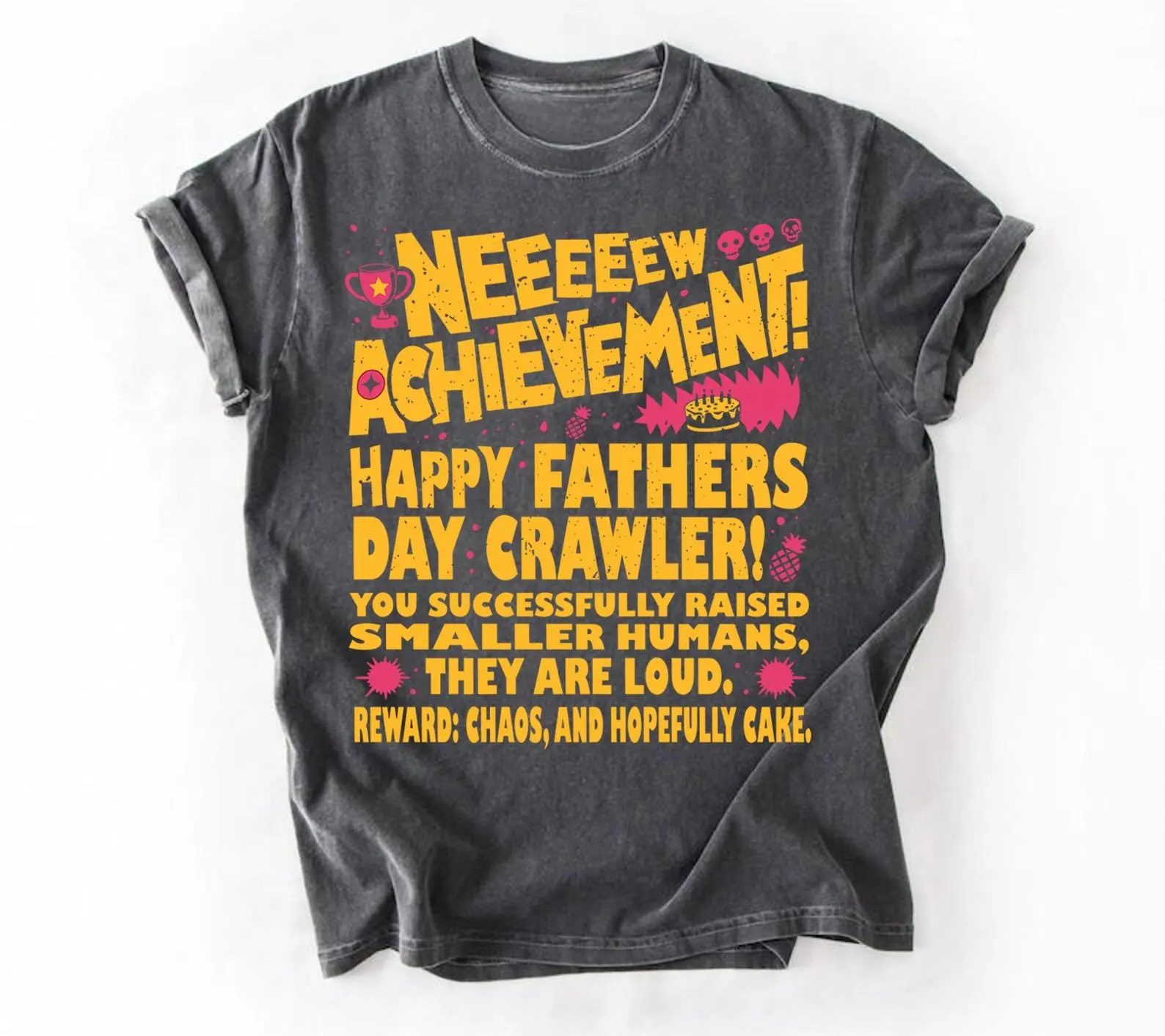 Dungeon Crawler Carl Father’s Day Comfort Colors Shirt, Funny Dad Achievement Tee, DCC Fan Gift, LitRPG BookTok Graphic T-Shirt