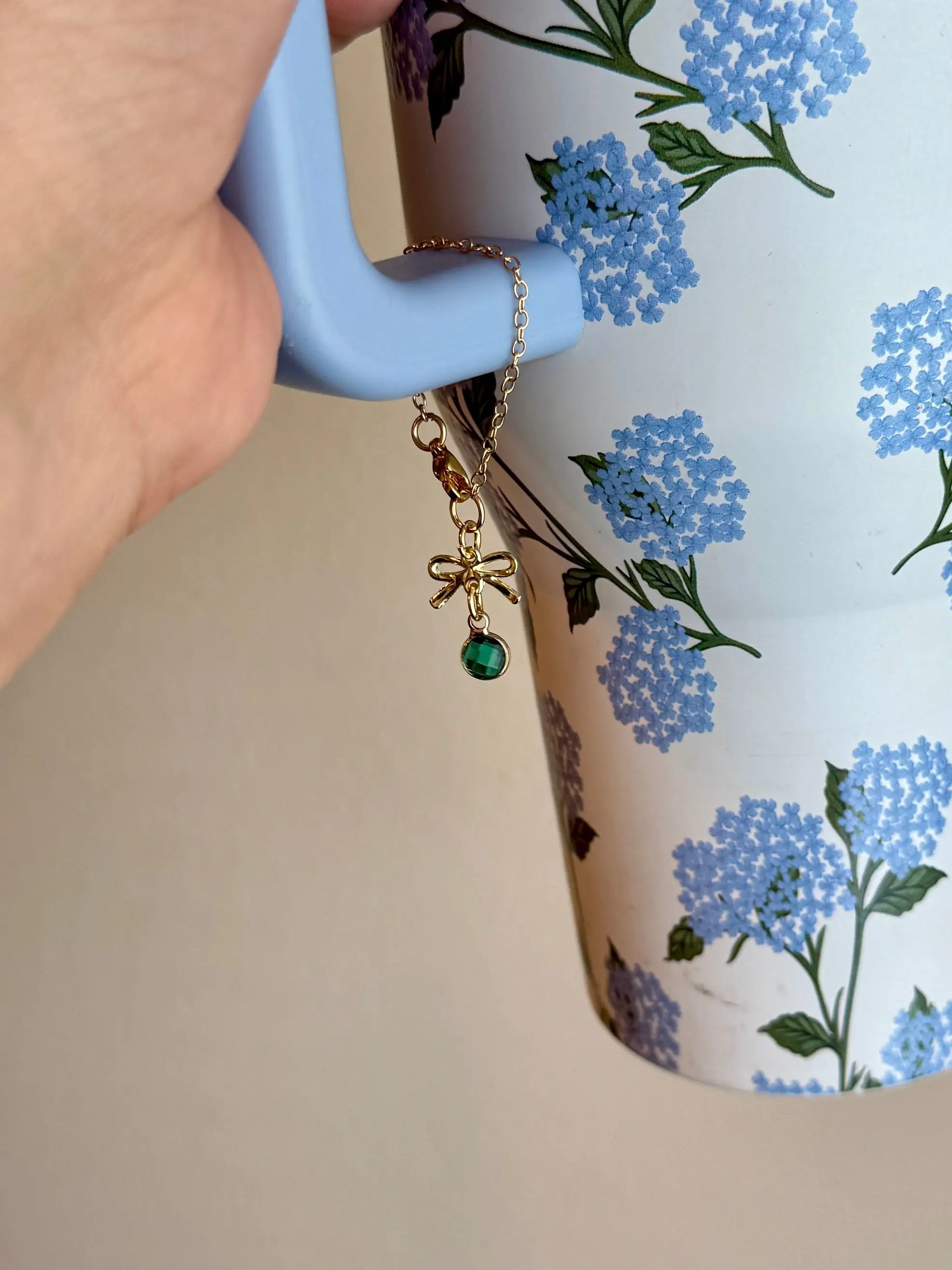 Personalized Birth Stone Tumbler Charm