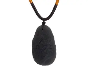 Cintamani Saffordite Necklace,Saffordite Crystal Raw Tektite,Irregular Shape Meteorite