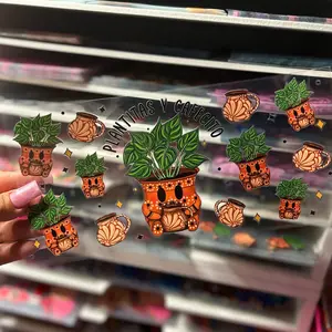 Plantitas Y Cafecito UV DTF Cup Wrap