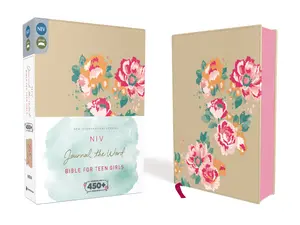 NIV, Journal the Word Bible for Teen Girls, Leathersoft over Board, Gold/Floral, Red Letter: Includes Over 450 Journaling Prompts! (NIV Journal the Word Bible) by Zondervan [Hardback Book]