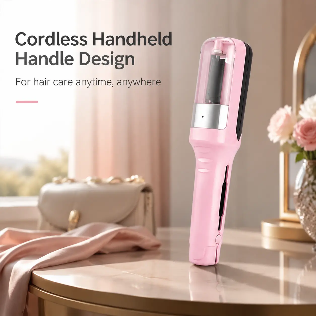 Original Cordless Split End Hair Trimmer for Dry Damaged Brittle Curly Frizzy or Straight Hair Battery Operated Home Styling Tool for Split Ends, Cordless Split End Trimmer - Repair and CareSystem Trim Split Ends【Large, Pink】