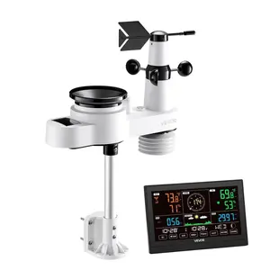 【DealsForYouDays】VEVOR 5-in-1 Wireless Weather Station 7.5 in Display Indoor Outdoor Thermometer Sensor