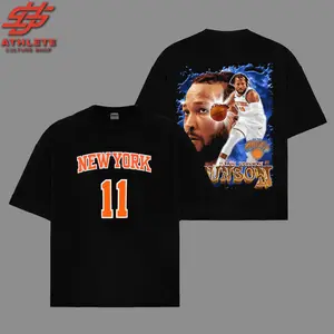 [LEO] Jalen Brunson 11 For Knicks Nation Premium Cotton T-Shirt (Made In US), Mr. Clutch Hoop Fans Shirt, Game Day Outfits, Gift For Basketball Fans, Basketball Graphic Tee