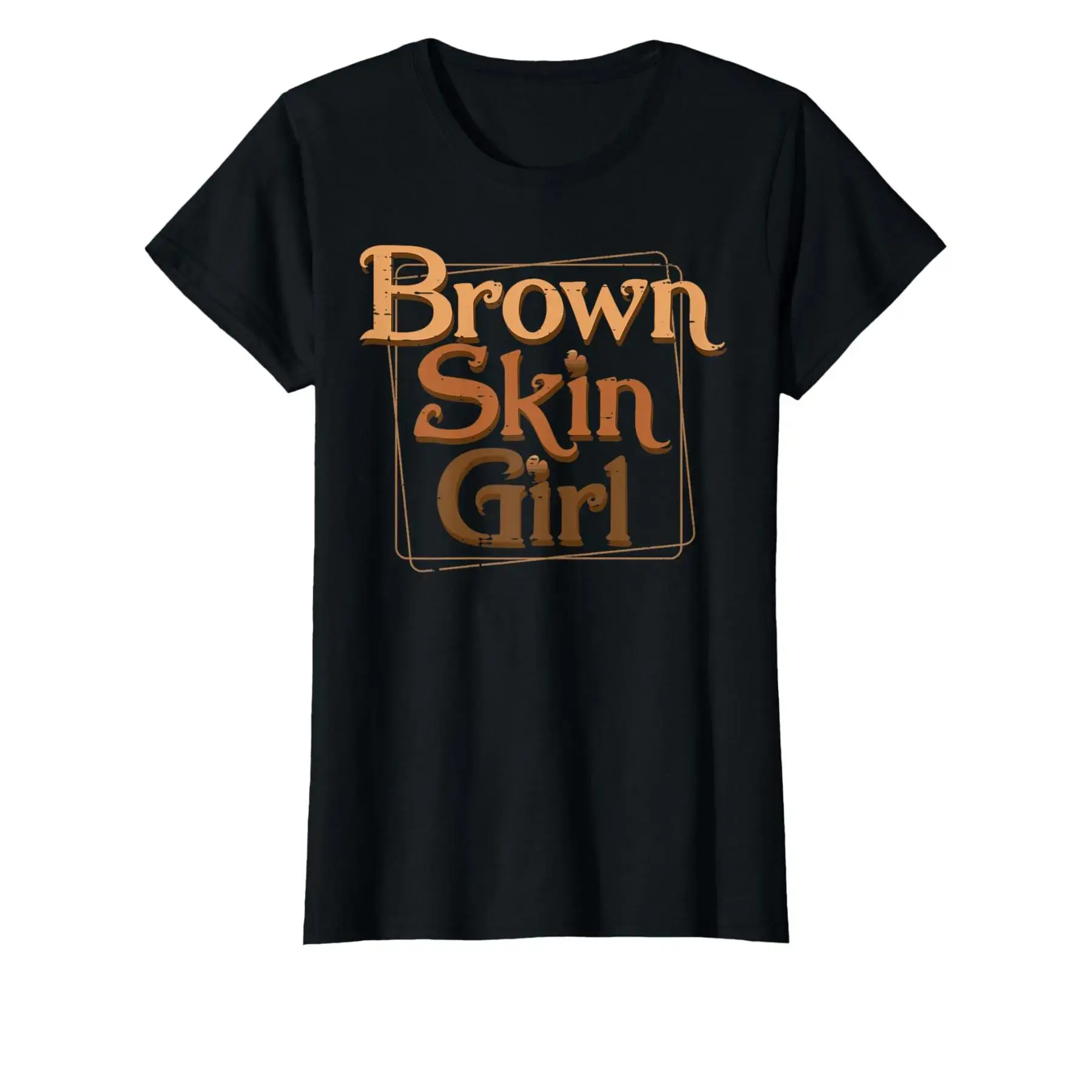 Brown Skin Girl Black History Melanin African Women Girls T-Shirt Cotton Fun Design DIY Men’s Soft Summer and Winter Breathable Comfortable Casual Sports Halloween and Christmas Gifts Fabric Top Women’s Wear Birthday Fitted Graphic  pxt01