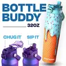 Bottle Buddy - Dual Function lid Water Bottle - Stainless Steel - Double Wall Insulated