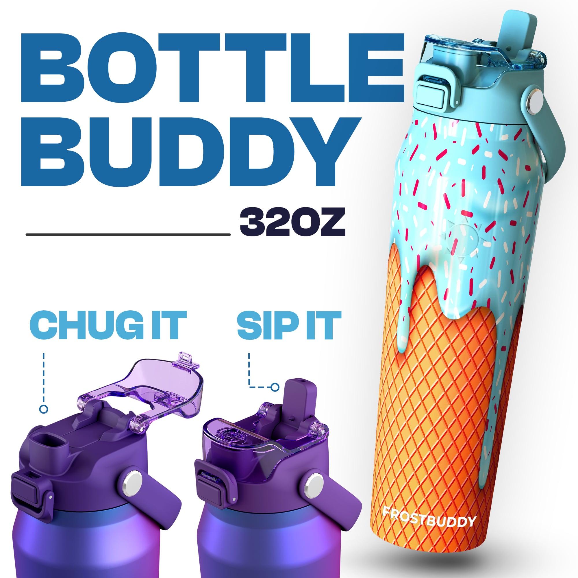 Bottle Buddy - Dual Function lid Water Bottle - Stainless Steel - Double Wall Insulated